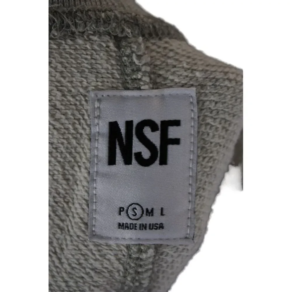 NSF Womens Cropped Jogger Sweatpants Gray Cotton Drawstring Size S